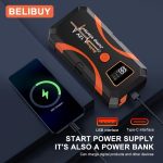 Portable Car Emergency Starter - USB Charging, Rechargeable Battery, Emergency Power Supply, Black ABS Design, Suitable For Off-road Vehicles And Outdoor Adventures, Emergency Car Tool | Compact Emergency Device | Strong Structure - Image 9