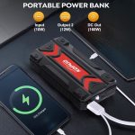 KOPUO 3000A Peak Car Jump Starter Revives Dead Batteries Road Trips Camping Winter Night Emergencies 6, 0L Gas5, 0L Diesel 12V Booster Fast Charge 3-Mode Light Essential for Drivers Worldwide! - Image 8