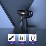 12000mAh Portable Car Jump Starter with Air Compressor, Tire Inflator, Smart Pressure Setting, Portable Power Bank, 3 Modes LED Light, Suitable for All Car Emergency Starts, with LED Display, Black - Image 12