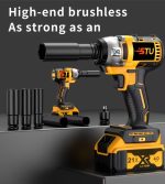 2025 New Wireless Impact Wrench, Impact Wrench, Impact Wrench Heavy Duty Cordless, Taladro De Impacto, Impact Wrench with Charger, Lithium-Ion Wrench, Portable Rapid-Charge Power Tool, Suitable for Home And Automotive Maintenance And Repair. - Image 10