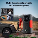 12000mAh Portable Car Jump Starter with Air Compressor, Tire Inflator, Smart Pressure Setting, Portable Power Bank, 3 Modes LED Light, Suitable for All Car Emergency Starts, with LED Display, Black - Image 14