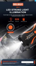 Portable Car Emergency Starter - USB Charging, Rechargeable Battery, Emergency Power Supply, Black ABS Design, Suitable For Off-road Vehicles And Outdoor Adventures, Emergency Car Tool | Compact Emergency Device | Strong Structure - Image 16