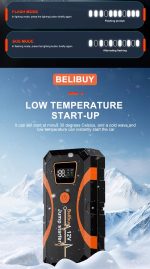 Portable Car Emergency Starter - USB Charging, Rechargeable Battery, Emergency Power Supply, Black ABS Design, Suitable For Off-road Vehicles And Outdoor Adventures, Emergency Car Tool | Compact Emergency Device | Strong Structure - Image 17