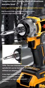 2025 New Wireless Impact Wrench, Impact Wrench, Impact Wrench Heavy Duty Cordless, Taladro De Impacto, Impact Wrench with Charger, Lithium-Ion Wrench, Portable Rapid-Charge Power Tool, Suitable for Home And Automotive Maintenance And Repair. - Image 15