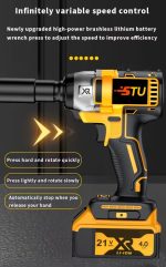 2025 New Wireless Impact Wrench, Impact Wrench, Impact Wrench Heavy Duty Cordless, Taladro De Impacto, Impact Wrench with Charger, Lithium-Ion Wrench, Portable Rapid-Charge Power Tool, Suitable for Home And Automotive Maintenance And Repair. - Image 16