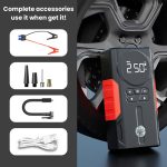 12000mAh Portable Car Jump Starter with Air Compressor, Tire Inflator, Smart Pressure Setting, Portable Power Bank, 3 Modes LED Light, Suitable for All Car Emergency Starts, with LED Display, Black - Image 21