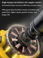 2025 New Wireless Impact Wrench, Impact Wrench, Impact Wrench Heavy Duty Cordless, Taladro De Impacto, Impact Wrench with Charger, Lithium-Ion Wrench, Portable Rapid-Charge Power Tool, Suitable for Home And Automotive Maintenance And Repair. - Image 18