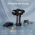 12000mAh Portable Car Jump Starter with Air Compressor, Tire Inflator, Smart Pressure Setting, Portable Power Bank, 3 Modes LED Light, Suitable for All Car Emergency Starts, with LED Display, Black - Image 22