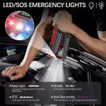 98000mah Multi Function Car Jump Starter Emergency Booster for Petrol & Diesel Car Battery Jump Starter, Jump Box, Portable Charger and Jumper Cables Car Emergency Mobile Power Battery Gasoline Diesel Car Starter With LED Flashlight - Image 5