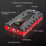 98000mah Multi Function Car Jump Starter Emergency Booster for Petrol & Diesel Car Battery Jump Starter, Jump Box, Portable Charger and Jumper Cables Car Emergency Mobile Power Battery Gasoline Diesel Car Starter With LED Flashlight - Image 8