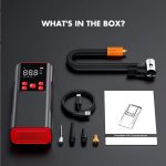 5000mAh Portable Air Compressor With Pressure Gauge, 150PSI Compact Wireless Air Compressor For Car Tires, Motorcycles, Bikes, Balls -Rechargeable, 3 Modes Of LED Emergency, Digital Display, Fast Inflation, 4+N Inflation Mode, One-Click Operation - Image 9