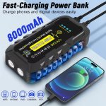 98000mah Multi Function Car Jump Starter Emergency Booster for Petrol & Diesel Car Battery Jump Starter, Jump Box, Portable Charger and Jumper Cables Car Emergency Mobile Power Battery Gasoline Diesel Car Starter With LED Flashlight - Image 14