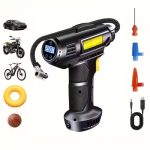 BRPOM Jump Starter Power Bank with 150PSI Compressor, Booster Car Jump Starter with Large LCD Screen, 8500A Peak Power Battery Starter Power Bank for 8.5L Petrol And 8.0L Diesel, LED Light, Jump Starter Battery Pack with Air Compressor, Roadside Assistance Device, Vehicle Emergency Tool, Compact Design, Multifunctional Device, Efficient Power Supply, Reliable Battery Pack, Emergency Car Kit, Vehicle Maintenance, Road Trip Essentials