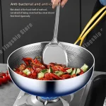 316 Stainless Steel Frying Pan Wok Non-stick Cooking Honeycomb Steak Gas Stove Pot Induction General Saucepan Kitchen Cookware - Image 2