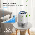 Air Purifiers for Bedroom Home, Air Filter Cleaner with Fragrance Sponge, HEPA Filter for Smoke, Allergies, Pollen, Pet Timer - Image 4