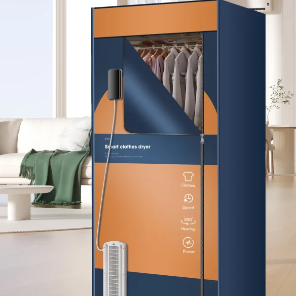 Portable Electric Clothes Dryer,110V - 1600W Heated Clothes Airer,Travel Heated Clothes Dryer with Timer,Electric Clothes Dryer