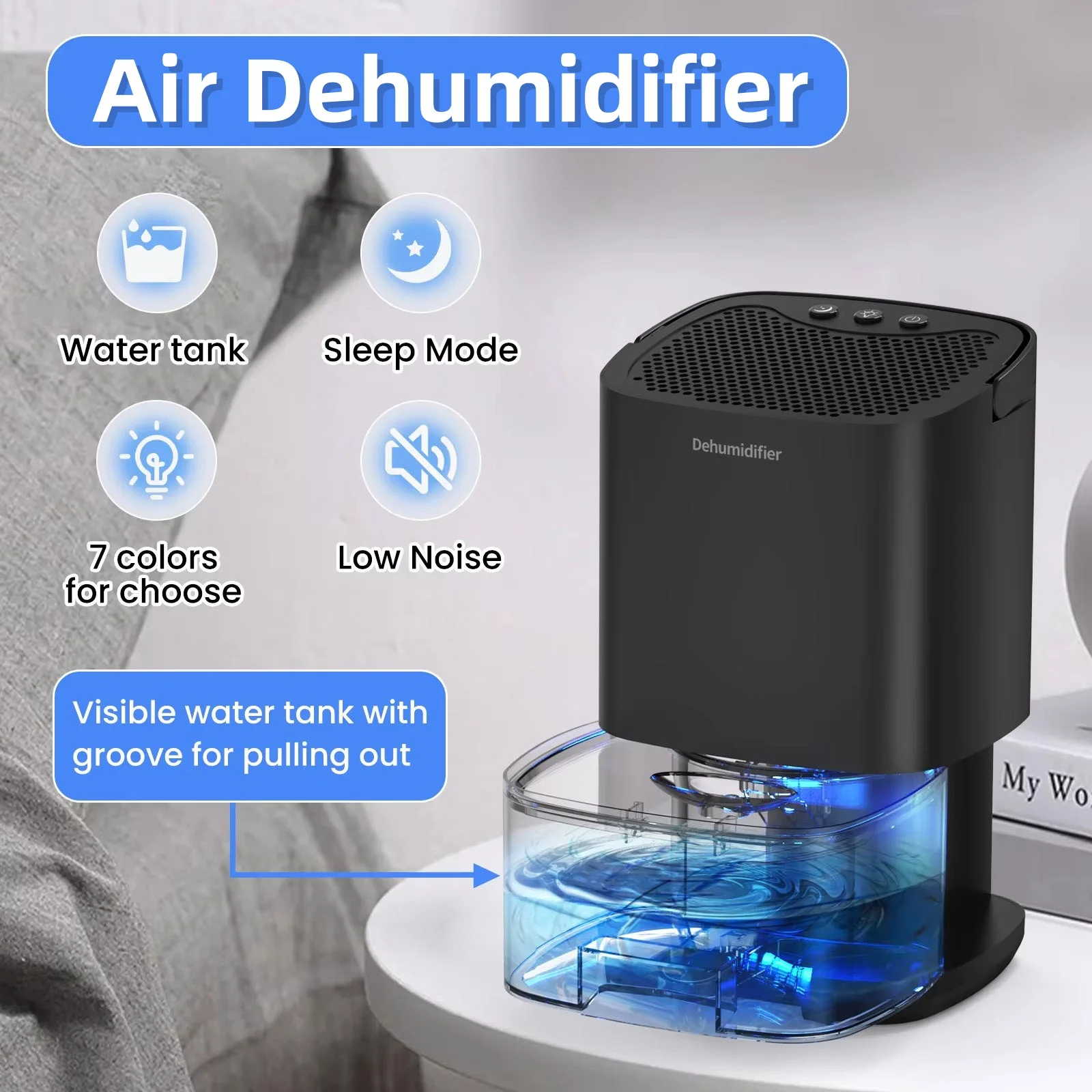 kf-S37ab869cc030446fb21e0ec7444f3311p Smart Air Purifier Dehumidifier Home Mini Mute Dehumidification Dryer For Home Room Office Kitchen Deodorizer Dryer EU/US Plug - Image 1