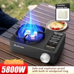 BISINNA Camping Gas Stove 5800W High Firepower Outdoor Portable Cassette Burner for Picnic Hiking Trekking - Image 4
