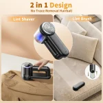coldSky Rechargeable Fabric Shaver Electric Lint Remover with Digital Display Sweater Shaver Lint Shaver for Clothing Blanket - Image 6