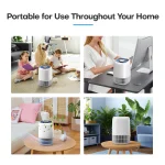 Air Purifiers for Bedroom Home, Air Filter Cleaner with Fragrance Sponge, HEPA Filter for Smoke, Allergies, Pollen, Pet Timer - Image 3