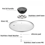 Hot Sale Universal Replacement Kitchen Cookware Pot Pan Lid Hand Grip Knob Handle Cover Pan Lid Handle Kitchen Accessories - Image 6