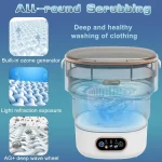 15L Portable Small Washing Dryer Machine Collapsible Washer with Spin Apartment Travel Socks Underwear Panties Washing Machine - Image 4