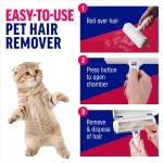 Pet Hair Remover Roller - Dog & Cat Fur Remover with Self-Cleaning Base - Efficient Animal Hair Removal Tool - Perfect for Furni - Image 3
