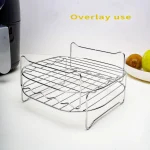 Air Fryer Double Layer Rack, Air Fryer Accessories Multi-purpose Rack - Image 2