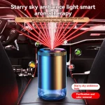 Smart Car Air Freshener Rechargeable Aroma Diffuser 5 Levels of Adjustable Intelligent Diffuser Pickup Light Starry Sky Summit - Image 4