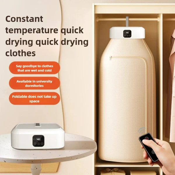 Mini Portable Foldable Electric Dryer Intelligent Timed Fast Drying Household Cabinet Drying Bag Compact Travel Essential