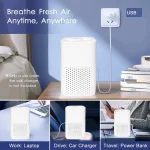 Air Purifiers Home Remove Smoke Odor Formaldehy Air Cleaner HEPA Filter PM 2.5 Air Freshener for Car Bedroom Small Air Purifier - Image 3
