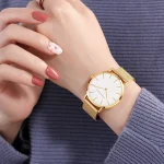 HANNAH MARTIN Brand Quality Stainless Steel Band Japan Quartz Movement Waterproof Women Full Rose Gold Ladies Dropshipping Watch - Image 6