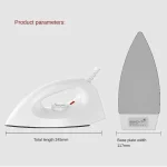 Electric Iron 1000W 5 Gear Adjustable Household Dry Ironing without Water Iron Hot Drilling Heat Transfer for Home Travel - Image 6