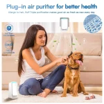 Plug In Air Purifier Ionizer Air Purifier Negative Ion Technology for Home Quiet Operation for Bedroom Pet Mini Air Clean - Image 5